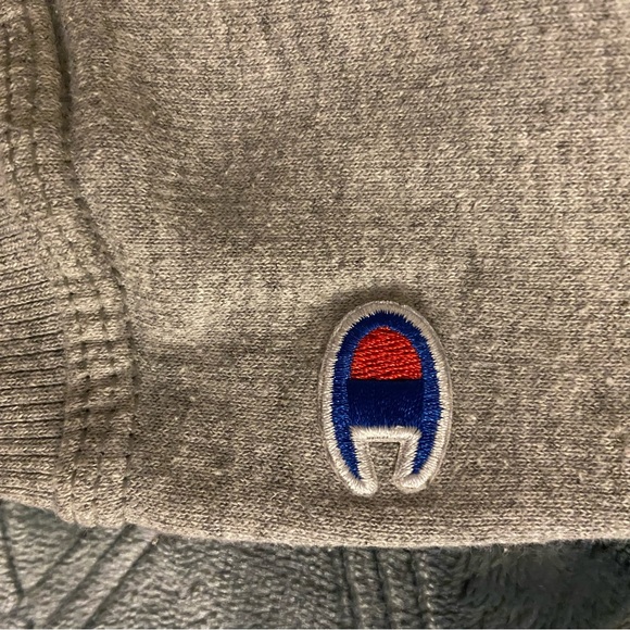 Champion plain gray hoodie sweatshirt sz S - Picture 9 of 12